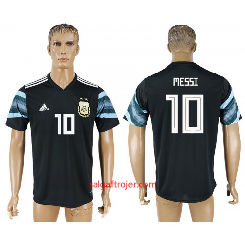 Argentina Fodboldtrøjer Lionel Messi 10 Udebanesæt VM 2018 Argentina Fodboldtrøjer Lionel Messi 10 Udebanesæt VM 2018