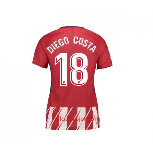 Atlético Madrid Fodboldtrøjer Diego Costa 18 Dame Udebanesæt 2017/18 Kort ærmer Atlético Madrid Fodboldtrøjer Diego Costa 18 Dame Udebanesæt 2017/18 Kort ærmer