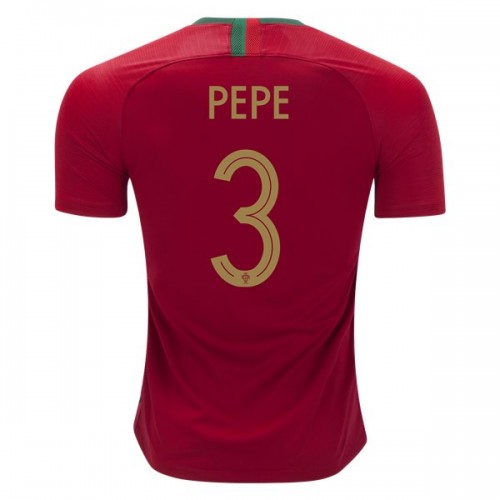 Portugal Fodboldtrøjer Pepe 3 Hjemmebanesæt VM 2018 Portugal Fodboldtrøjer Pepe 3 Hjemmebanesæt VM 2018