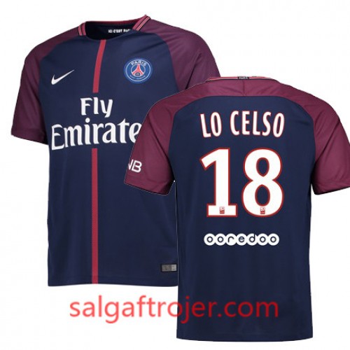 Paris Saint-Germain Fodboldtrøjer Giovani Lo Celso Hjemmebanesæt 2017/18 Kort ærmer Paris Saint-Germain Fodboldtrøjer Giovani Lo Celso Hjemmebanesæt 2017/18 Kort ærmer