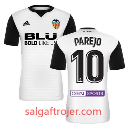 Valencia CF Fodboldtrøjer PAREJO Hjemmebanesæt 2017/18 Kort ærmer Valencia CF Fodboldtrøjer PAREJO Hjemmebanesæt 2017/18 Kort ærmer