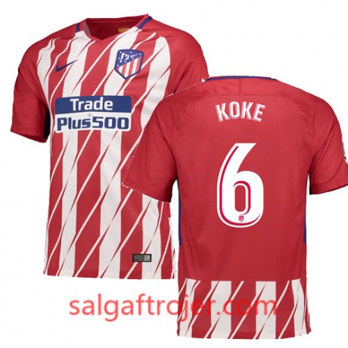 Atlético de Madrid Fodboldtrøjer KOKE Hjemmebanesæt 2017/18 Kort ærmer Atlético de Madrid Fodboldtrøjer KOKE Hjemmebanesæt 2017/18 Kort ærmer