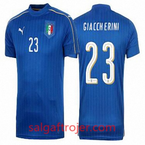 Italien Fodboldtrøjer EMANUELE GIACCHERINI Hjemmebanesæt Euro 2016 Kort ærmer Italien Fodboldtrøjer EMANUELE GIACCHERINI Hjemmebanesæt Euro 2016 Kort ærmer