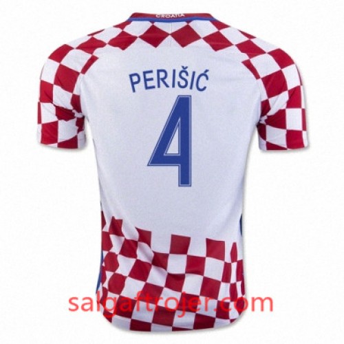 Kroatien Fodboldtrøjer IVAN PERISIC Hjemmebanesæt Euro 2016 Kort ærmer Kroatien Fodboldtrøjer IVAN PERISIC Hjemmebanesæt Euro 2016 Kort ærmer