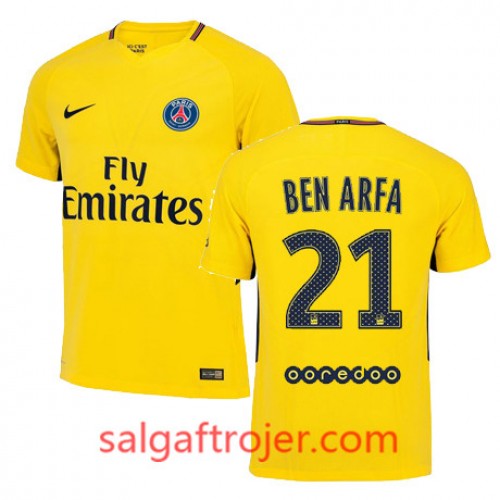 Paris Saint-Germain Fodboldtrøjer HATEM BEN ARFA Udebanesæt 2017/18 Kort ærmer Paris Saint-Germain Fodboldtrøjer HATEM BEN ARFA Udebanesæt 2017/18 Kort ærmer