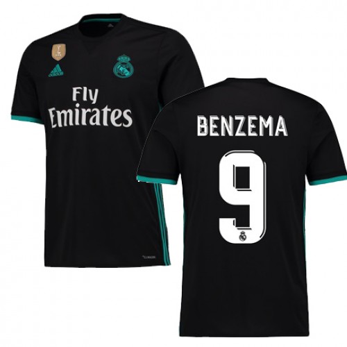 Real Madrid Fodboldtrøjer BENZEMA Udebanesæt 2017/18 Kort ærmer Real Madrid Fodboldtrøjer BENZEMA Udebanesæt 2017/18 Kort ærmer
