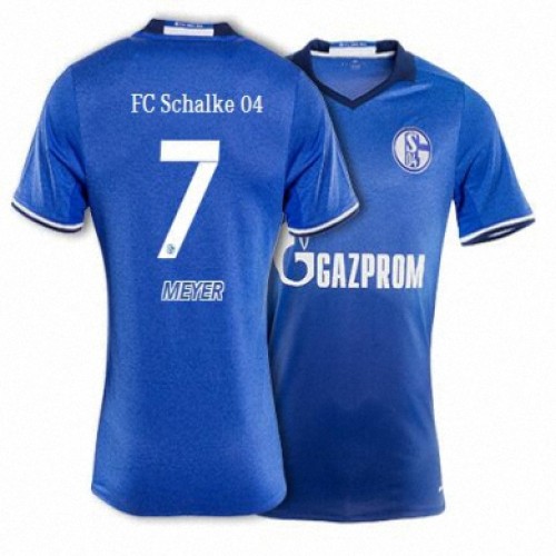 FC Schalke 04 Fodboldtrøjer MEYER Hjemmebanesæt 2017/18 Kort ærmer FC Schalke 04 Fodboldtrøjer MEYER Hjemmebanesæt 2017/18 Kort ærmer