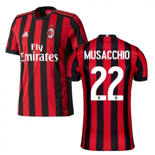 A.C. Milan Fodboldtrøjer MUSACCHIO Hjemmebanesæt 2017/18 Kort ærmer A.C. Milan Fodboldtrøjer MUSACCHIO Hjemmebanesæt 2017/18 Kort ærmer