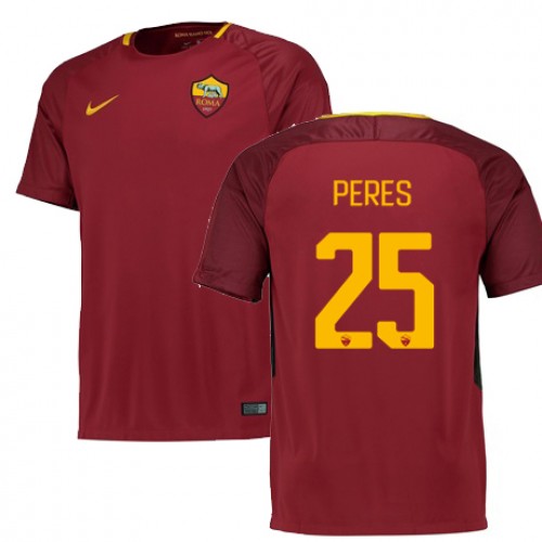 A.S. Roma Fodboldtrøjer PERES Hjemmebanesæt 2017/18 Kort ærmer A.S. Roma Fodboldtrøjer PERES Hjemmebanesæt 2017/18 Kort ærmer