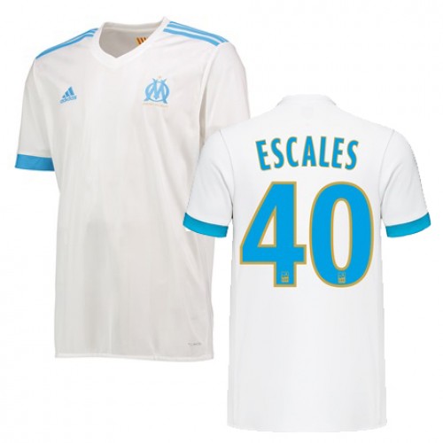 Olympique de Marseille Fodboldtrøjer FLORIAN ESCALES Hjemmebanesæt 2017/18 Kort ærmer Olympique de Marseille Fodboldtrøjer FLORIAN ESCALES Hjemmebanesæt 2017/18 Kort ærmer