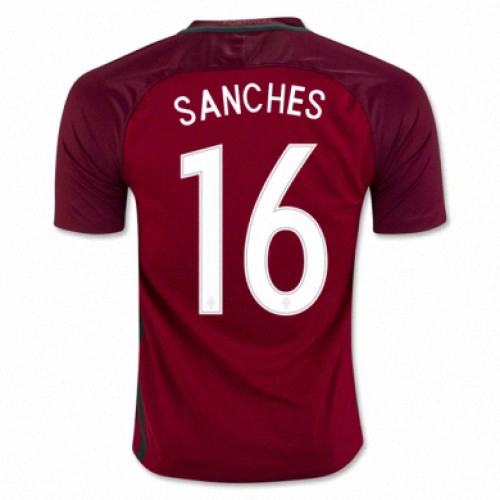 Portugal Fodboldtrøjer RENATO SANCHES Hjemmebanesæt Euro 2016 Kort ærmer Portugal Fodboldtrøjer RENATO SANCHES Hjemmebanesæt Euro 2016 Kort ærmer