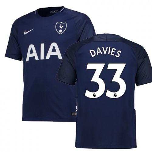 Tottenham Hotspur Fodboldtrøjer DAVIES Udebanesæt 2017/18 Kort ærmer Tottenham Hotspur Fodboldtrøjer DAVIES Udebanesæt 2017/18 Kort ærmer