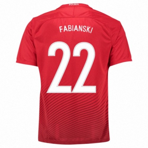 Polen Fodboldtrøjer LUKASZ FABIANSKI Udebanesæt Euro 2016 Kort ærmer Polen Fodboldtrøjer LUKASZ FABIANSKI Udebanesæt Euro 2016 Kort ærmer