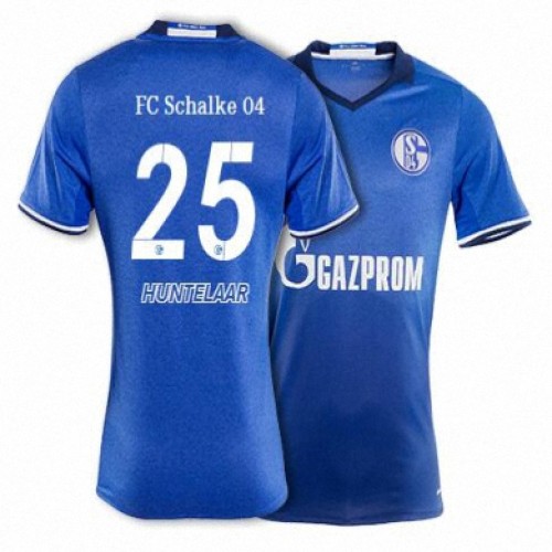 FC Schalke 04 Fodboldtrøjer HUNTELAAR Hjemmebanesæt 2017/18 Kort ærmer FC Schalke 04 Fodboldtrøjer HUNTELAAR Hjemmebanesæt 2017/18 Kort ærmer