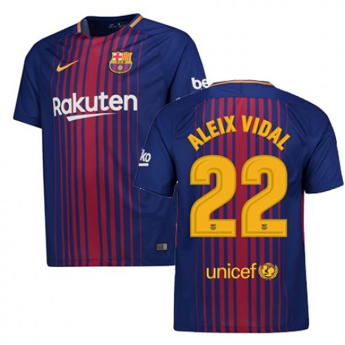FC Barcelona Fodboldtrøjer Aleix Vidal Hjemmebanesæt 2017/18 Kort ærmer FC Barcelona Fodboldtrøjer Aleix Vidal Hjemmebanesæt 2017/18 Kort ærmer