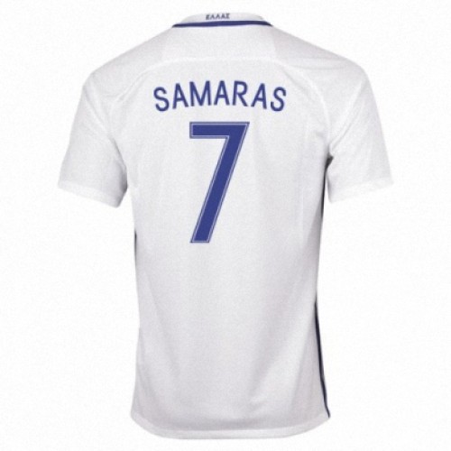 Grækenland Fodboldtrøjer GIORGOS SAMARAS Hjemmebanesæt 2016/17 Kort ærmer Grækenland Fodboldtrøjer GIORGOS SAMARAS Hjemmebanesæt 2016/17 Kort ærmer