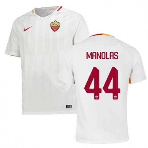 A.S. Roma Fodboldtrøjer MANOLAS Udebanesæt 2017/18 Kort ærmer A.S. Roma Fodboldtrøjer MANOLAS Udebanesæt 2017/18 Kort ærmer