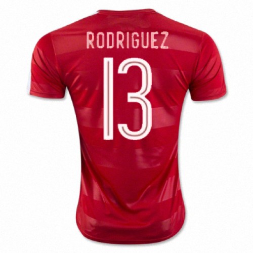 Schweiz Fodboldtrøjer RICARDO RODRIGUEZ Hjemmebanesæt Euro 2016 Kort ærmer Schweiz Fodboldtrøjer RICARDO RODRIGUEZ Hjemmebanesæt Euro 2016 Kort ærmer