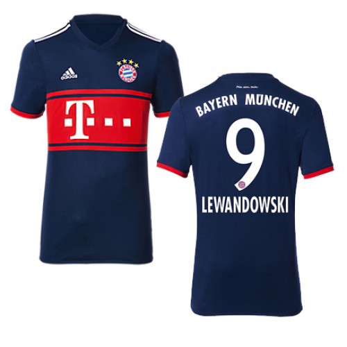 FC Bayern München Fodboldtrøjer LEWANDOWSKI Udebanesæt 2017/18 Kort ærmer FC Bayern München Fodboldtrøjer LEWANDOWSKI Udebanesæt 2017/18 Kort ærmer