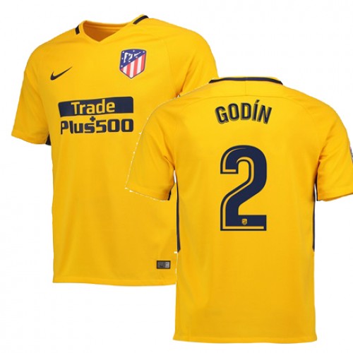 Atlético de Madrid Fodboldtrøjer GODIN Udebanesæt 2017/18 Kort ærmer Atlético de Madrid Fodboldtrøjer GODIN Udebanesæt 2017/18 Kort ærmer