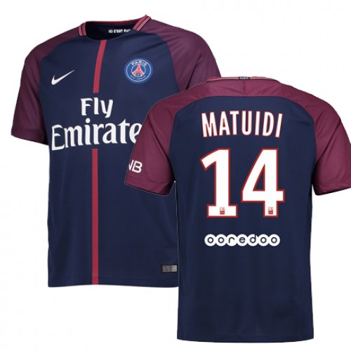 Paris Saint-Germain Fodboldtrøjer BLAISE MATUIDI Hjemmebanesæt 2017/18 Kort ærmer Paris Saint-Germain Fodboldtrøjer BLAISE MATUIDI Hjemmebanesæt 2017/18 Kort ærmer