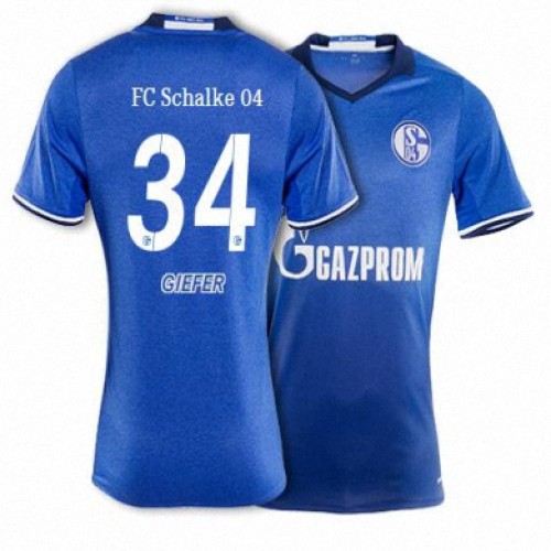 FC Schalke 04 Fodboldtrøjer GIEFER Hjemmebanesæt 2017/18 Kort ærmer FC Schalke 04 Fodboldtrøjer GIEFER Hjemmebanesæt 2017/18 Kort ærmer