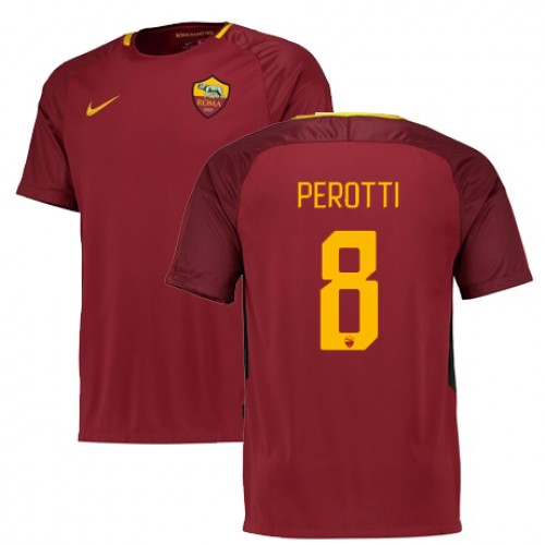 A.S. Roma Fodboldtrøjer PEROTTI Hjemmebanesæt 2017/18 Kort ærmer A.S. Roma Fodboldtrøjer PEROTTI Hjemmebanesæt 2017/18 Kort ærmer