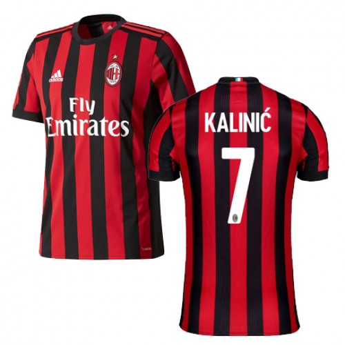 A.C. Milan Fodboldtrøjer KALINIC Hjemmebanesæt 2017/18 Kort ærmer A.C. Milan Fodboldtrøjer KALINIC Hjemmebanesæt 2017/18 Kort ærmer