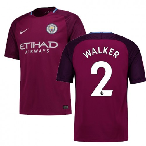 Manchester City Fodboldtrøjer KYLE WALKER Udebanesæt 2017/18 Kort ærmer Manchester City Fodboldtrøjer KYLE WALKER Udebanesæt 2017/18 Kort ærmer