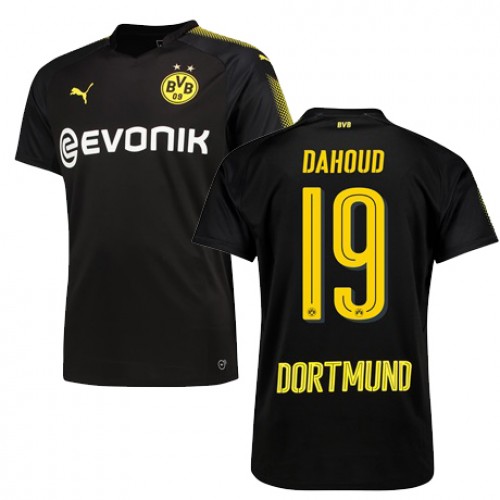 Borussia Dortmund Fodboldtrøjer DAHOUD Udebanesæt 2017/18 Kort ærmer Borussia Dortmund Fodboldtrøjer DAHOUD Udebanesæt 2017/18 Kort ærmer