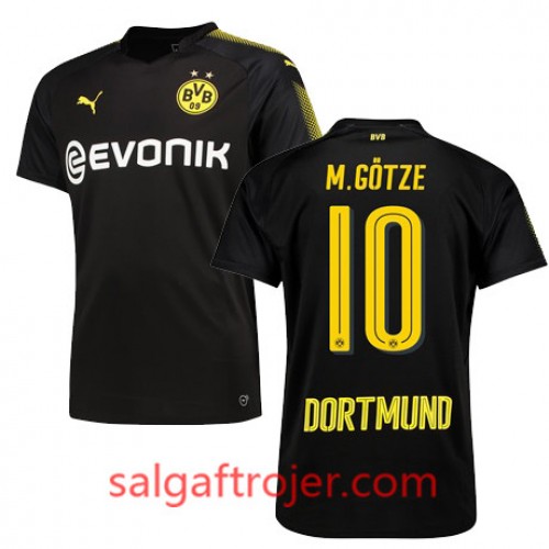 Borussia Dortmund Fodboldtrøjer M GOTZE Udebanesæt 2017/18 Kort ærmer Borussia Dortmund Fodboldtrøjer M GOTZE Udebanesæt 2017/18 Kort ærmer