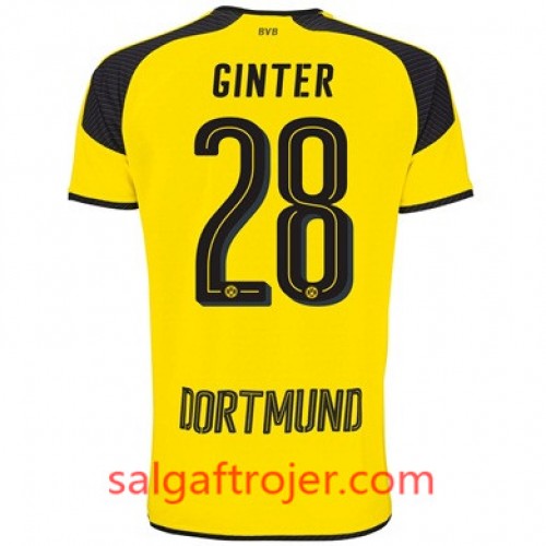 Borussia Dortmund Fodboldtrøjer GINTER 3. sæt 2017/18 Kort ærmer Borussia Dortmund Fodboldtrøjer GINTER 3. sæt 2017/18 Kort ærmer