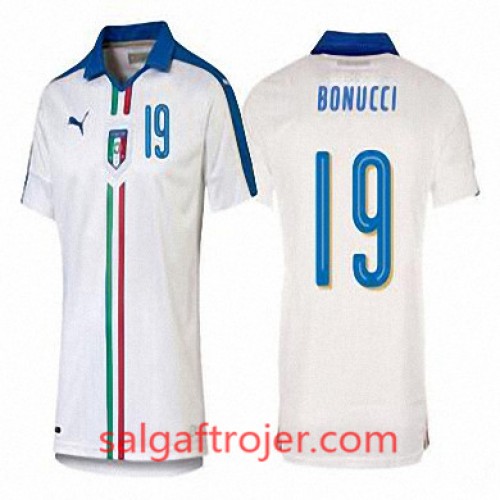 Italien Fodboldtrøjer LEONARDO BONUCCI Udebanesæt Euro 2016 Kort ærmer Italien Fodboldtrøjer LEONARDO BONUCCI Udebanesæt Euro 2016 Kort ærmer