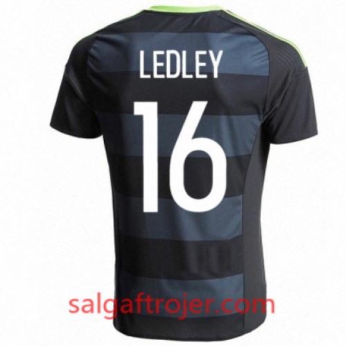 Wales Fodboldtrøjer JOE LEDLEY Udebanesæt Euro 2016 Kort ærmer Wales Fodboldtrøjer JOE LEDLEY Udebanesæt Euro 2016 Kort ærmer