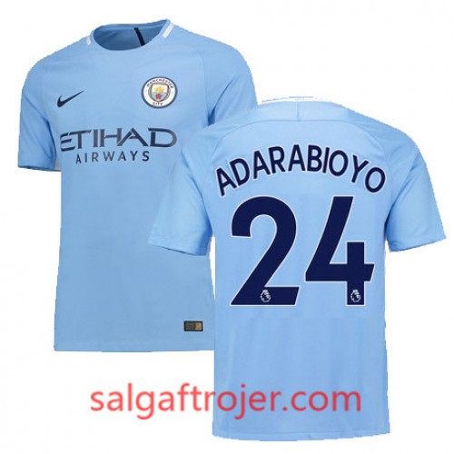 Manchester City Fodboldtrøjer ADARABIOYO Hjemmebanesæt 2017/18 Kort ærmer Manchester City Fodboldtrøjer ADARABIOYO Hjemmebanesæt 2017/18 Kort ærmer