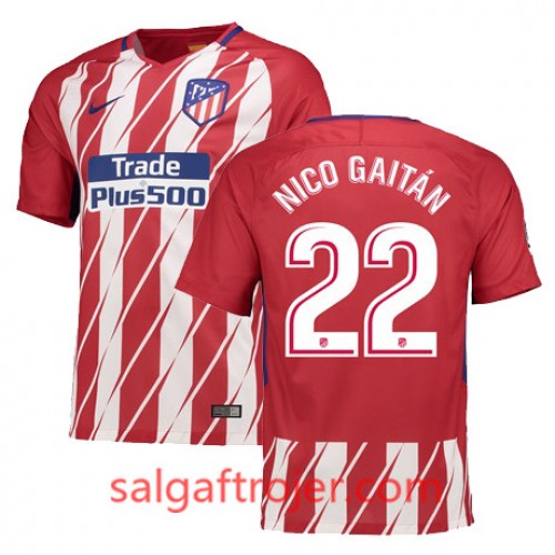 Atlético de Madrid Fodboldtrøjer NICO GAITAN Hjemmebanesæt 2017/18 Kort ærmer Atlético de Madrid Fodboldtrøjer NICO GAITAN Hjemmebanesæt 2017/18 Kort ærmer