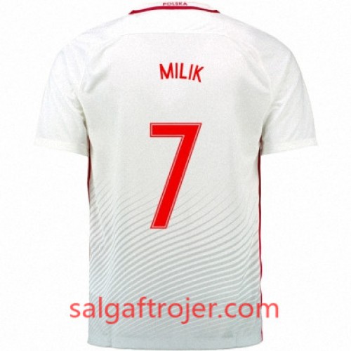 Polen Fodboldtrøjer ARKADIUSZ MILIK Hjemmebanesæt Euro 2016 Kort ærmer Polen Fodboldtrøjer ARKADIUSZ MILIK Hjemmebanesæt Euro 2016 Kort ærmer