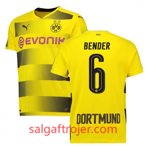 Borussia Dortmund Fodboldtrøjer BENDER Hjemmebanesæt 2017/18 Kort ærmer Borussia Dortmund Fodboldtrøjer BENDER Hjemmebanesæt 2017/18 Kort ærmer