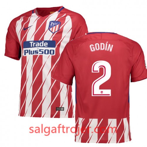 Atlético de Madrid Fodboldtrøjer GODIN Hjemmebanesæt 2017/18 Kort ærmer Atlético de Madrid Fodboldtrøjer GODIN Hjemmebanesæt 2017/18 Kort ærmer
