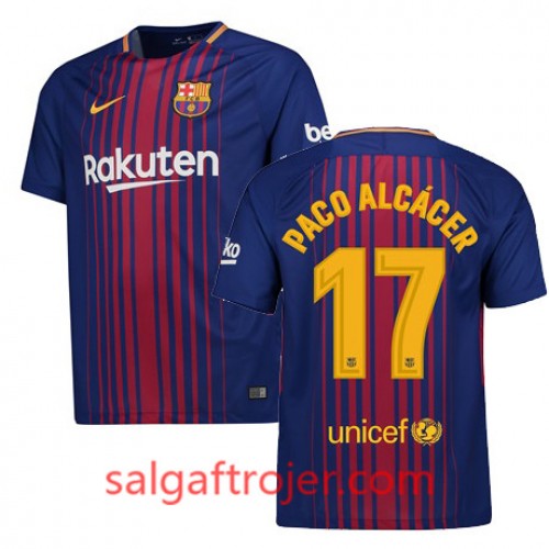 FC Barcelona Fodboldtrøjer Paco Alcacer Hjemmebanesæt 2017/18 Kort ærmer FC Barcelona Fodboldtrøjer Paco Alcacer Hjemmebanesæt 2017/18 Kort ærmer