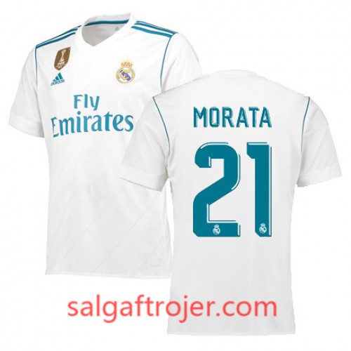 Real Madrid Fodboldtrøjer MORATA Hjemmebanesæt 2017/18 Kort ærmer Real Madrid Fodboldtrøjer MORATA Hjemmebanesæt 2017/18 Kort ærmer