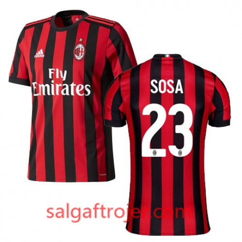 A.C. Milan Fodboldtrøjer SOSA Hjemmebanesæt 2017/18 Kort ærmer A.C. Milan Fodboldtrøjer SOSA Hjemmebanesæt 2017/18 Kort ærmer