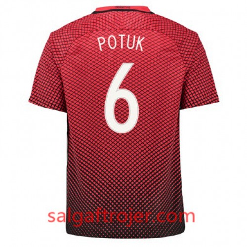 Tyrkiet Fodboldtrøjer ALPER POTUK Hjemmebanesæt Euro 2016 Kort ærmer Tyrkiet Fodboldtrøjer ALPER POTUK Hjemmebanesæt Euro 2016 Kort ærmer