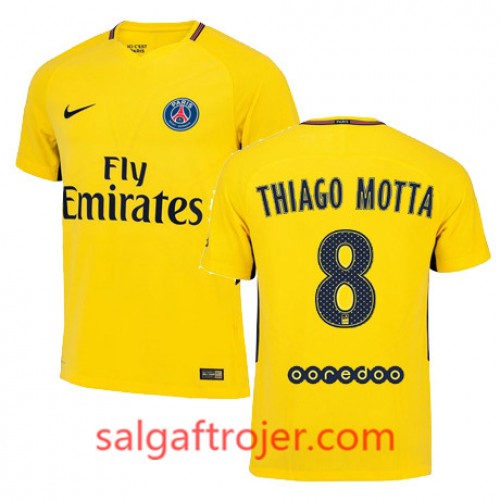 Paris Saint-Germain Fodboldtrøjer THIAGO MOTTA Udebanesæt 2017/18 Kort ærmer Paris Saint-Germain Fodboldtrøjer THIAGO MOTTA Udebanesæt 2017/18 Kort ærmer
