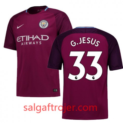 Manchester City Fodboldtrøjer JESUS Udebanesæt 2017/18 Kort ærmer Manchester City Fodboldtrøjer JESUS Udebanesæt 2017/18 Kort ærmer