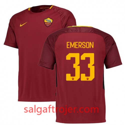 A.S. Roma Fodboldtrøjer EMERSON Hjemmebanesæt 2017/18 Kort ærmer A.S. Roma Fodboldtrøjer EMERSON Hjemmebanesæt 2017/18 Kort ærmer