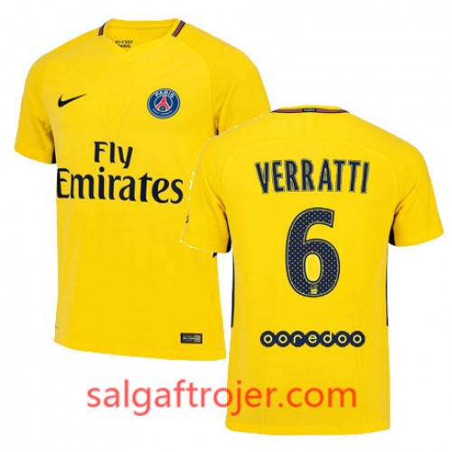 Paris Saint-Germain Fodboldtrøjer MARCO VERRATTI Udebanesæt 2017/18 Kort ærmer Paris Saint-Germain Fodboldtrøjer MARCO VERRATTI Udebanesæt 2017/18 Kort ærmer
