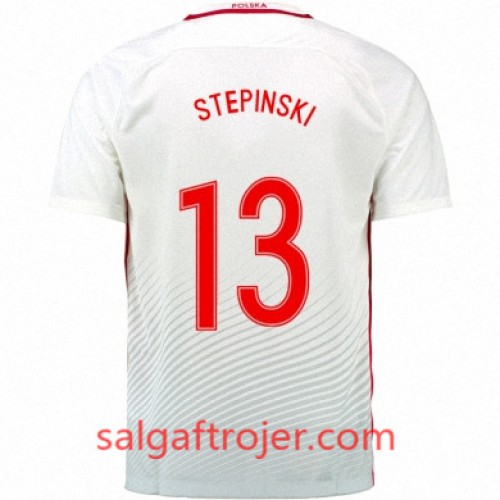 Polen Fodboldtrøjer MARIUSZ STEPINSKI Hjemmebanesæt Euro 2016 Kort ærmer Polen Fodboldtrøjer MARIUSZ STEPINSKI Hjemmebanesæt Euro 2016 Kort ærmer