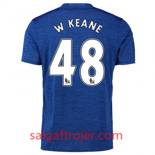 Manchester United Fodboldtrøjer W KEANE Udebanesæt 2017/18 Kort ærmer Manchester United Fodboldtrøjer W KEANE Udebanesæt 2017/18 Kort ærmer
