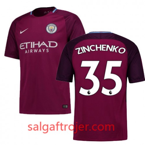 Manchester City Fodboldtrøjer ZINCHENKO Udebanesæt 2017/18 Kort ærmer Manchester City Fodboldtrøjer ZINCHENKO Udebanesæt 2017/18 Kort ærmer